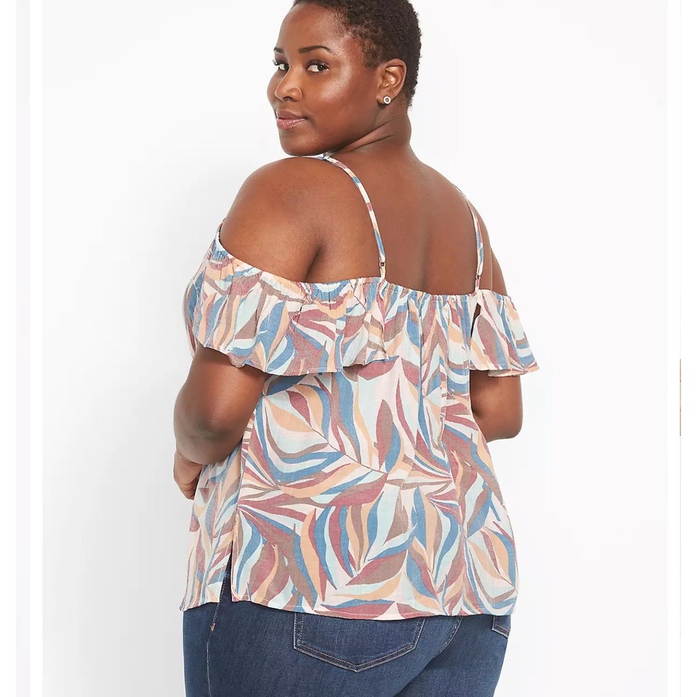 Lane‎ Bryant Cold-Shoulder Cami Top With Adjustable Straps Size 20 Plus NEW - Picture 2 of 14